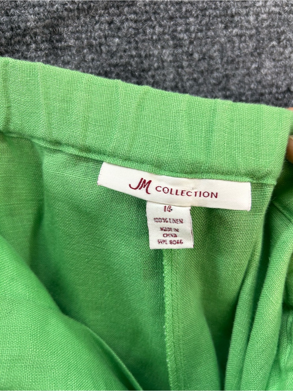 JM Collection Womens Green 100% Linen 2pc Set Blazer Sz 16 Cropped Pants Sz 14 - Picture 16 of 16